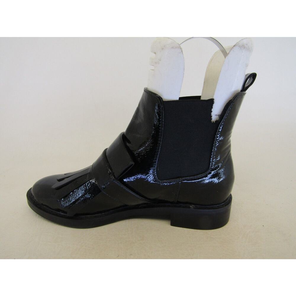 Marc Fisher Womens Size 6 M Black Leather Buckle Kilt Ankle Fashion Boots Bootie - Picture 2 of 11